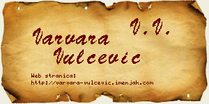 Varvara Vulčević vizit kartica